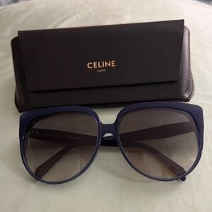 Celine Navy Oversized Women's Sunglasses